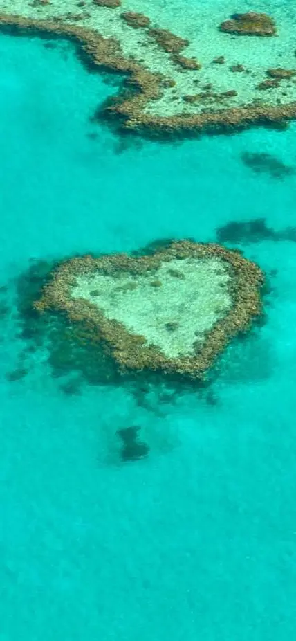 Heart Reef in Australia's Great Barrier Reef.