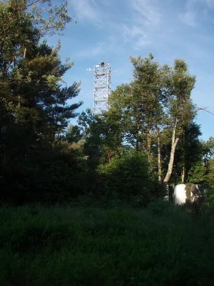 Image of a monitoring station tower in Shenandoah National Park. Photograph is courtesy of NOAA. 
